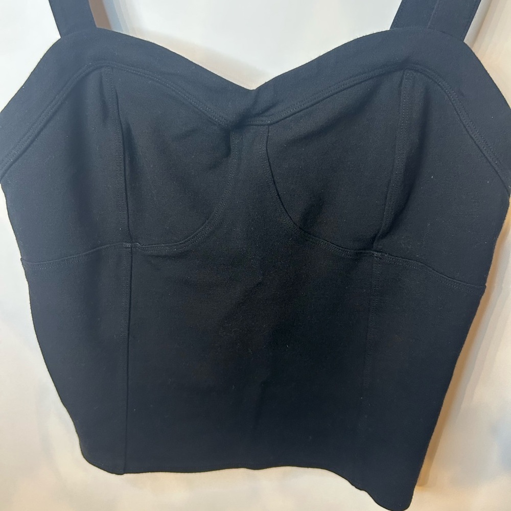 9-H15 STCL from Anthropologie Women’s Black Corset Tank Top, Size Large - Picture 2 of 7